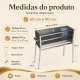Churrasqueira Espeteira Inox com 2 Grelhas e Pés Dobráveis – 60 ou 90 cm