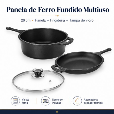 Panela Multiuso Ferro Fundido