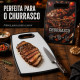 Tábua de Corte Plástica Decorada Churrasco 37 x 23 cm