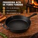 Frigideira Alta de Ferro Fundido com Cabo e Alça Auxiliar – 29,5 cm