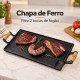 Chapa de ferro para 2 bocas de fogão