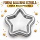 Forma Ballerine Estrela para Bolo Piscina em Alumínio – 17,5 cm