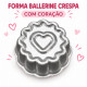 Forma ballerine crespa coração