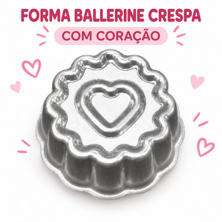 Forma ballerine crespa coração