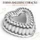 Forma ballerine coração decorada