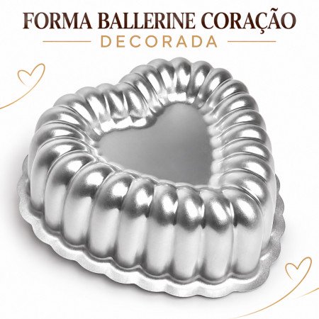 Forma ballerine coração decorada