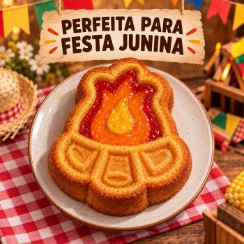 Forma Ballerine Fogueira para Bolo Piscina – Festa Junina
