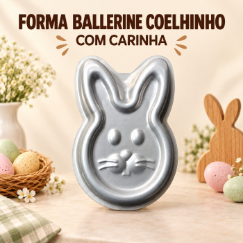 Forma ballerine coelhinho com carinha