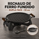 Rechaud Redondo com alça de silicone vermelha