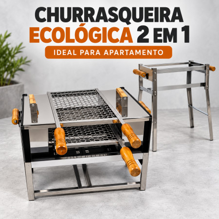 Churrasqueira Ecológica 2 em 1 - 50 x 40