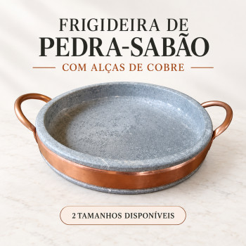 Frigideira de pedra sabão pequena 16 cm