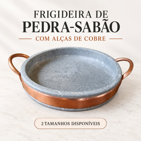Frigideira de pedra sabão pequena 16 cm