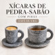 Xícara de Chá com Pires em Pedra Sabão Servir Decorar 200ml
