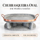 Churrasqueira Oval de Pedra Sabão