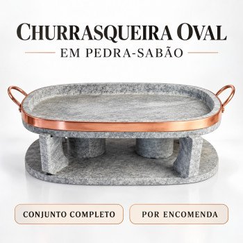 Churrasqueira Oval de Pedra Sabão