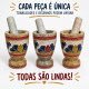 Pilão de pedra sabão decorado