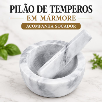 Pilão de pedra de mármore