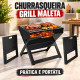 Churrasqueira Grill Maleta Pratika Preta