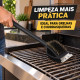 Escova para limpar grelha e churrasqueira 3x1