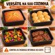 Assadeira quadrada antiaderente