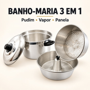 Banho Maria 3 em 1 alumínio