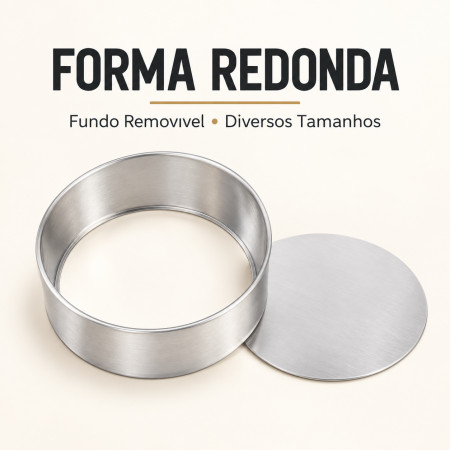 Forma redonda fundo móvel 20
