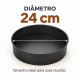 Forma Redonda Antiaderente com Fundo Removível 24 cm