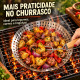 Frigideira Inox Para Grelhar 2 em 1
