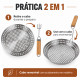 Frigideira Inox Para Grelhar 2 em 1