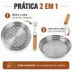 Frigideira Inox Para Grelhar 2 em 1