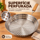 Frigideira Inox Para Grelhar 2 em 1