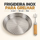 Frigideira Inox Para Grelhar 2 em 1