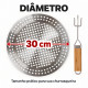 Frigideira Inox Para Grelhar 2 em 1