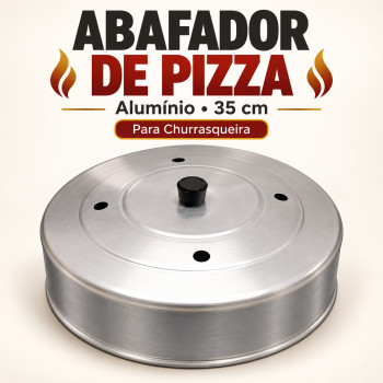 Abafador de Pizza para Churrasqueira em Alumínio – 35 cm