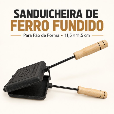 Sanduicheira de ferro para pão de forma