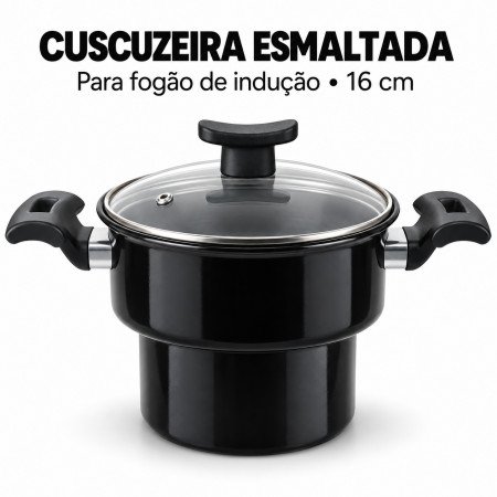 Cuscuzeira esmaltada