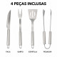 Jogo para churrasco 4 peças mimo style