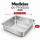 Assadeira Quadrada Polida