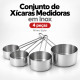 Conjunto de Xícaras Medidoras em Inox 4 Peças - Mimo Style