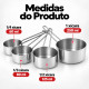 Conjunto de Xícaras Medidoras em Inox 4 Peças - Mimo Style