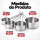 Conjunto de Xícaras Medidoras em Inox 4 Peças - Mimo Style