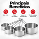 Conjunto de Xícaras Medidoras em Inox 4 Peças - Mimo Style