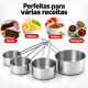 Conjunto de Xícaras Medidoras em Inox 4 Peças - Mimo Style