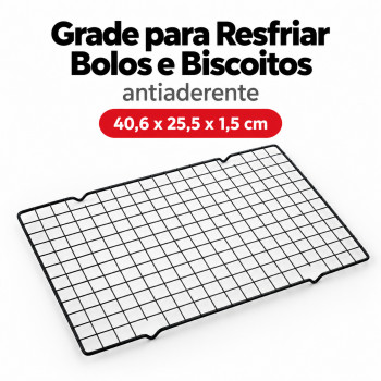 Grade para resfriar bolo e biscoito antiaderente