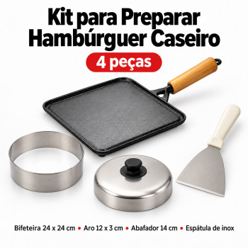 Kit para hambúrguer 4 peças