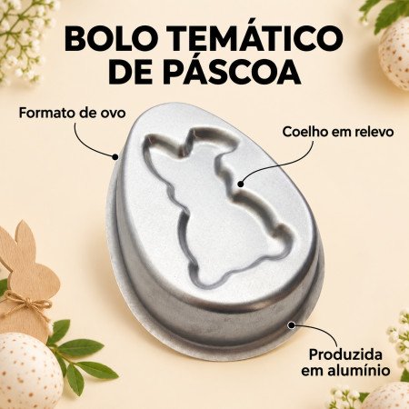 Forma de bolo ovo coelho