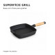 Frigideira Grill Quadrada com Cabo de Madeira 23,5 cm – 2 Litros