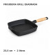 Frigideira Grill Quadrada com Cabo de Madeira 23,5 cm – 2 Litros