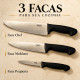 Conjunto assador 3 facas Mor
