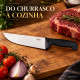 Faca 8' assador aço inox cabo preto